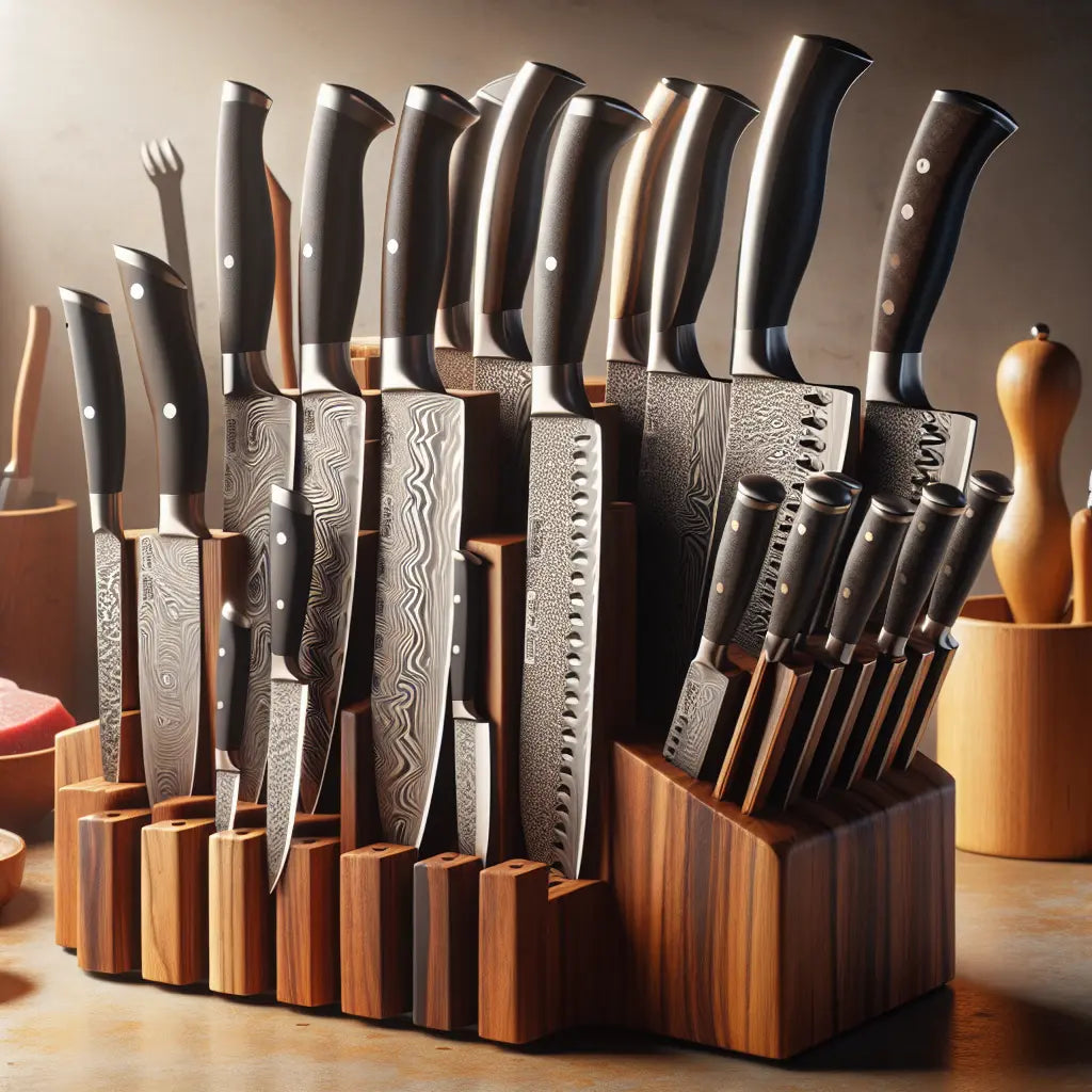 Image of Back-to-Basics-in-Damascus-Steel-Knives BlackSteel Cutlery